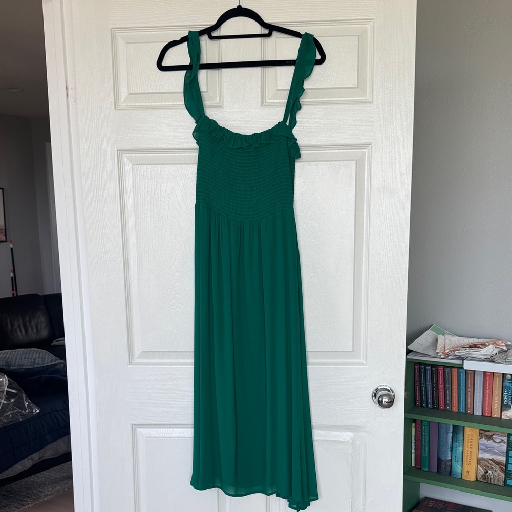 Reformation Ruffle Strap Midi Dress